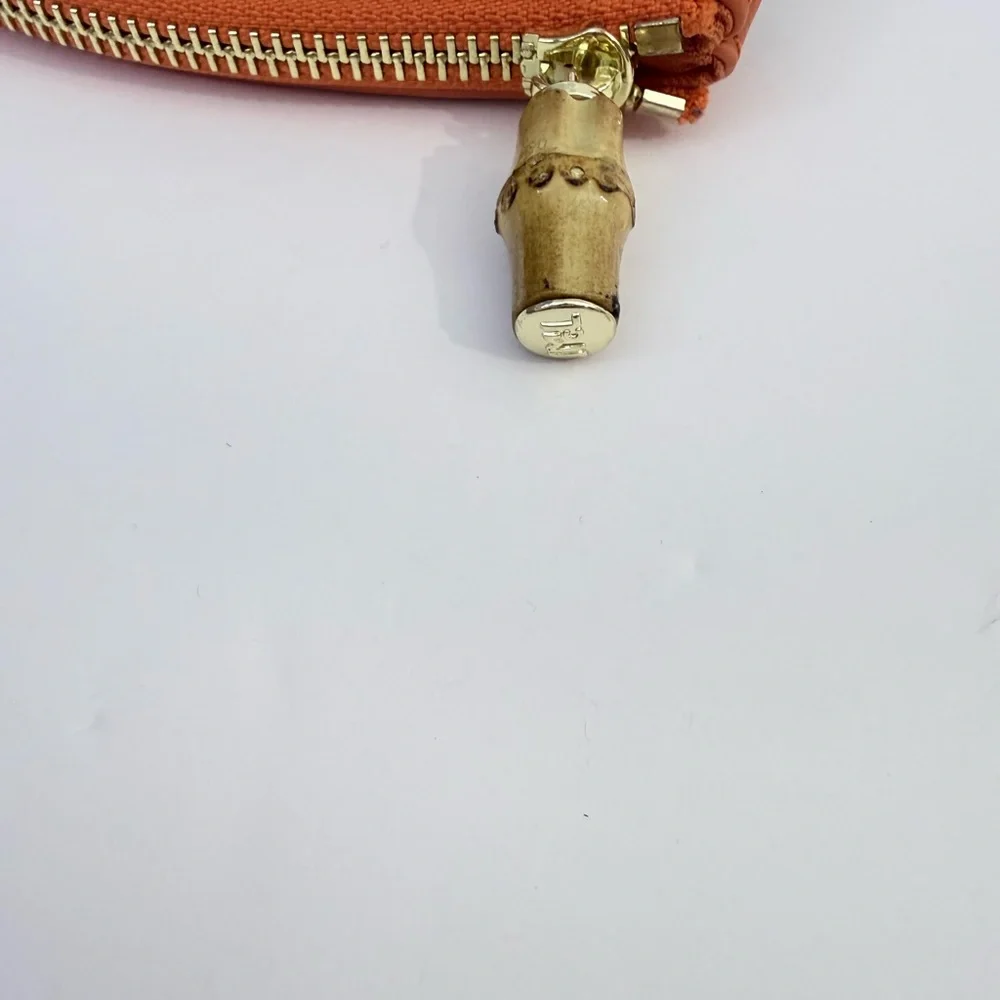 J. McLaughlin Navy and White Striped Cosmetic Bag with Tan Trim - Picture 8 of 10